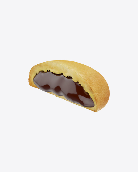 Half of Cookie with Chocolate Filling