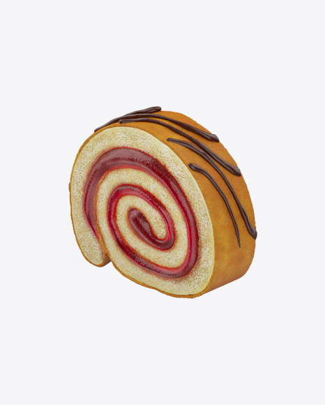 Strawberry Swiss Roll Slice