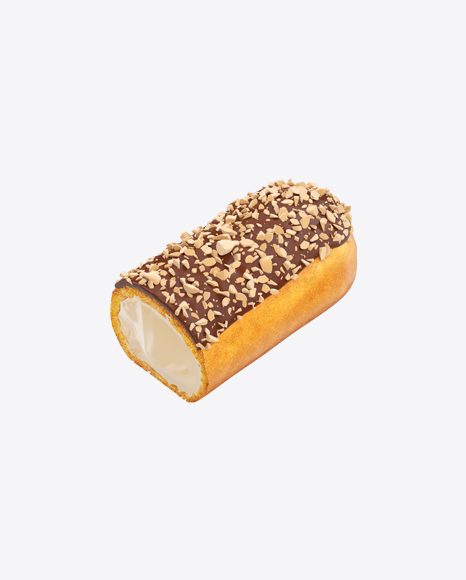 Half of Eclair with Nut Crumbs