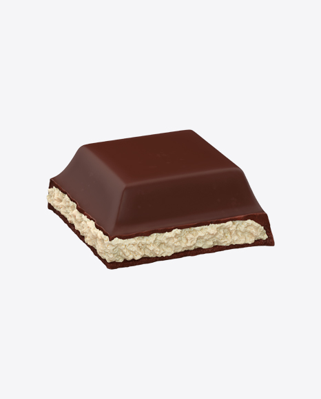 Square Chocolate Piece with Coconut Cream