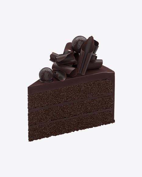 Chocolate Cake Slice with Bits