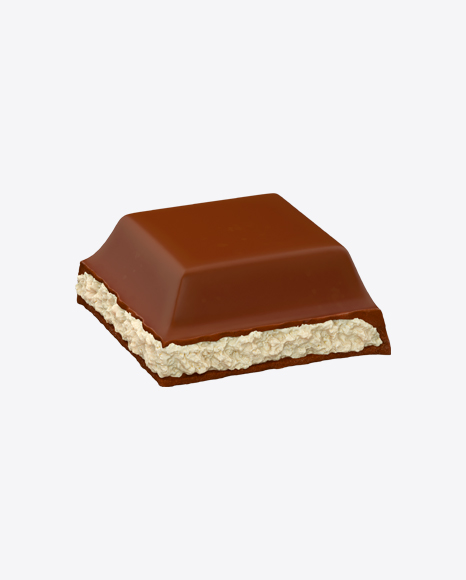 Square Chocolate Piece with Coconut Cream