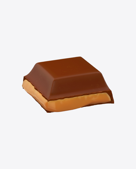 Square Chocolate Piece with Caramel