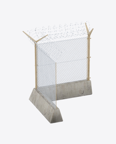 Military Fence Corner Section PNG