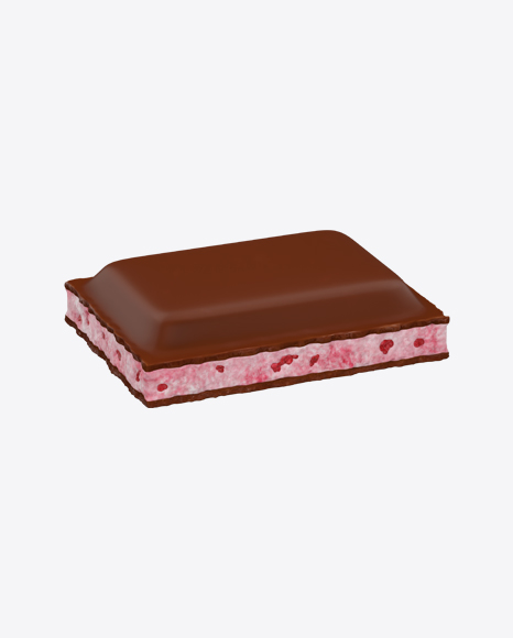 Milk Chocolate Bar Piece with Strawberry
