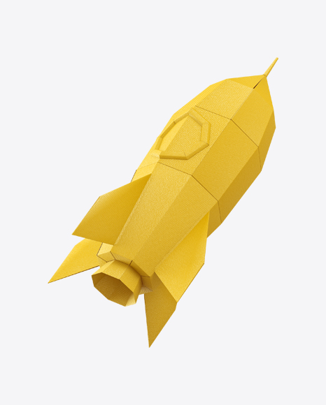 Yellow Paper Space Rocket