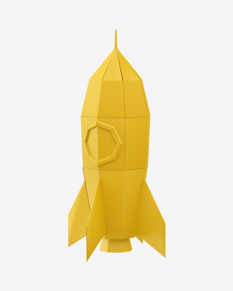 Yellow Paper Space Rocket