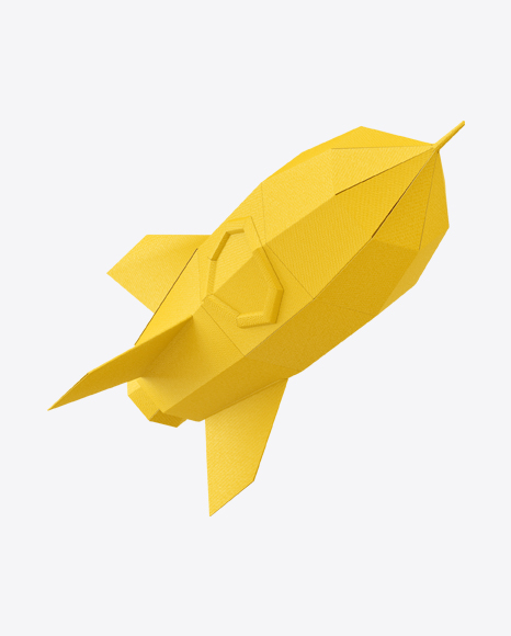 Yellow Paper Space Rocket