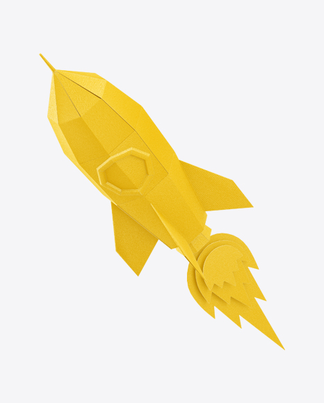 Yellow Paper Space Rocket