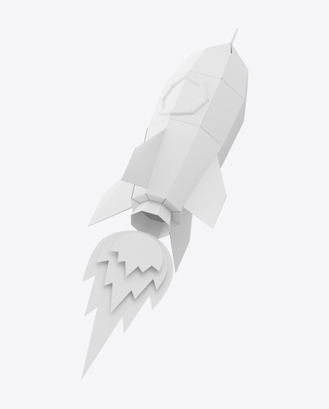 White Paper Space Rocket