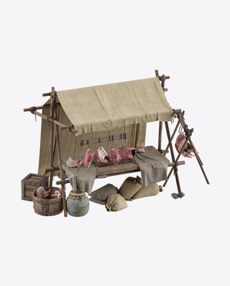 Medieval Meat Stall PNG