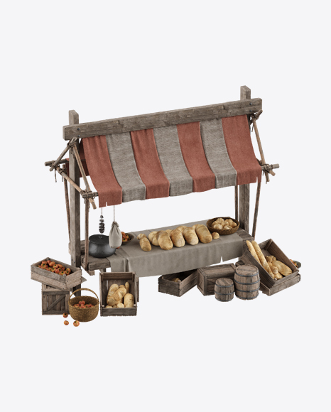 Medieval Bread Stall PNG