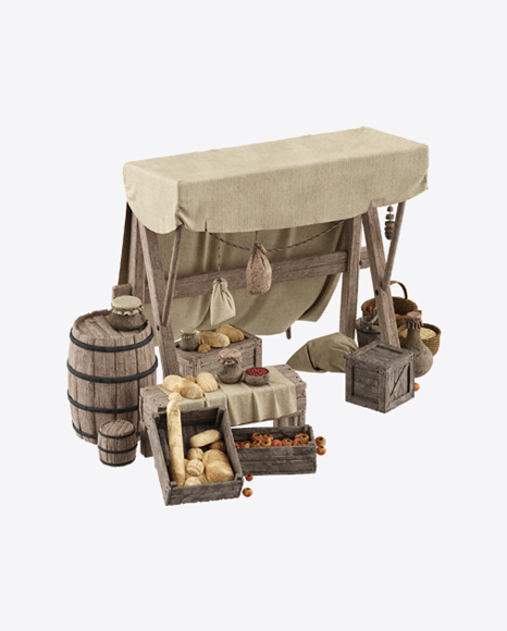 Medieval Bread Stall PNG