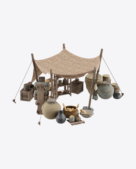 Medieval Market Stall PNG
