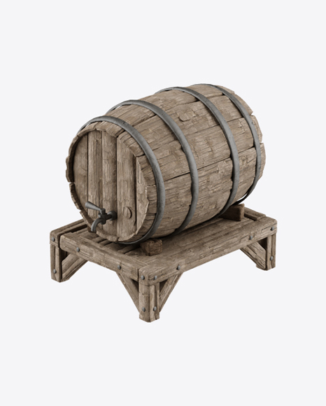 Wooden Barrel PNG