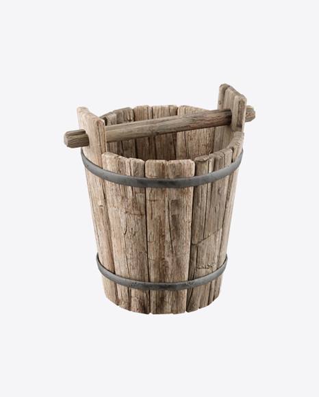 Wooden Well Bucket PNG