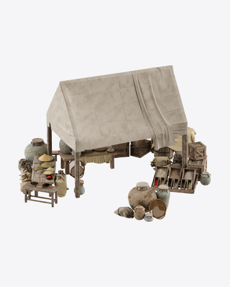 Medieval Cereal Stall PNG