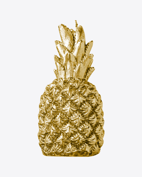 Golden Pineapple Statuette PNG