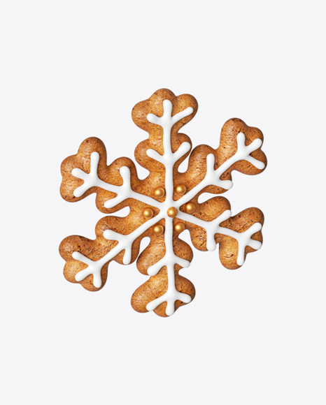 Gingerbread Snowflake Cookie