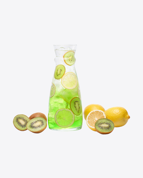 Kiwi Fruit Lemonade Glass Decanter PNG
