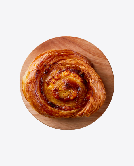 Puff Pastry on Wooden Plate