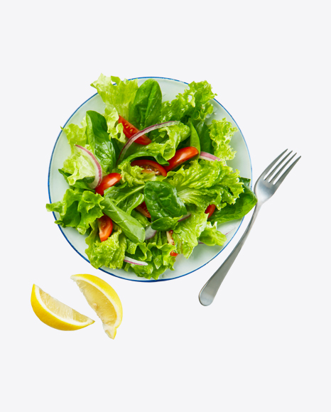 Salad on Plate with Fork