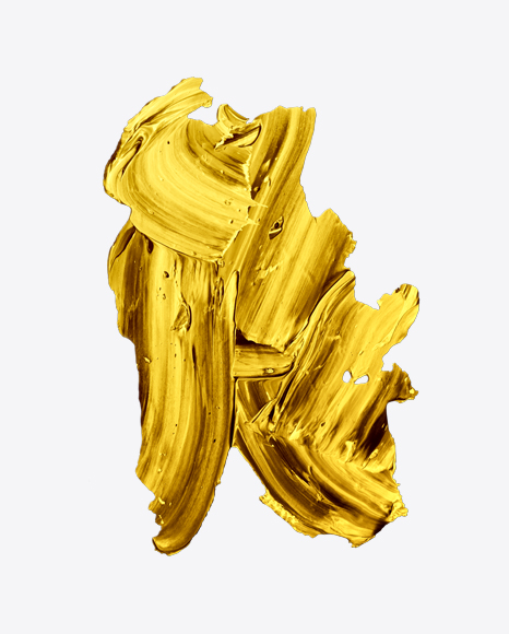 Gold Paint Stroke PNG