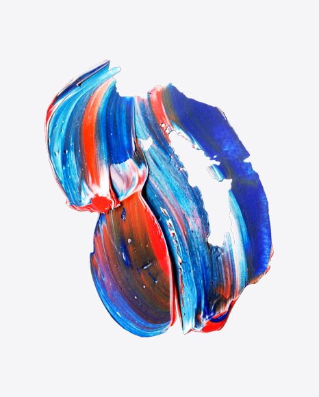 Blue-Red Paint Stroke PNG