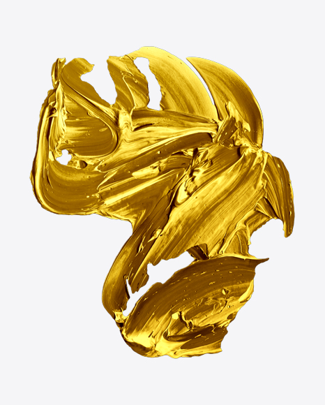 Gold Paint Stroke PNG
