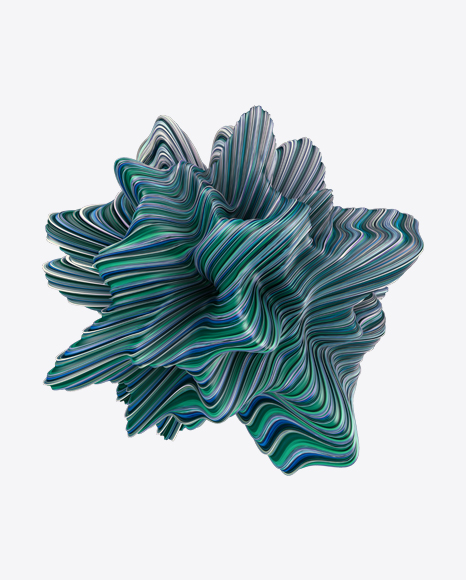 Green-Blue Abstract Object PNG