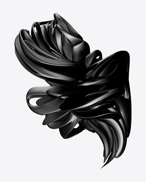 Black Abstract Object PNG