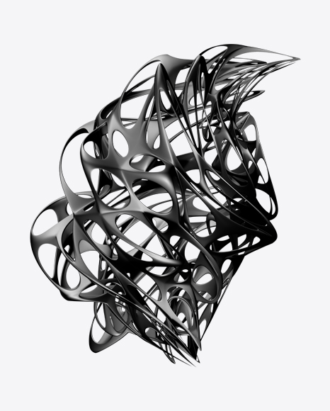 Black Abstract Object PNG