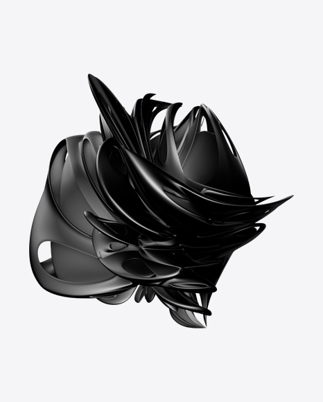 Black Abstract Object PNG