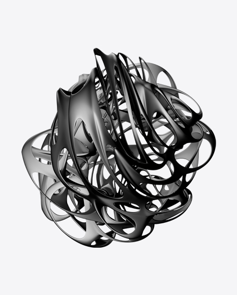 Black Abstract Object PNG