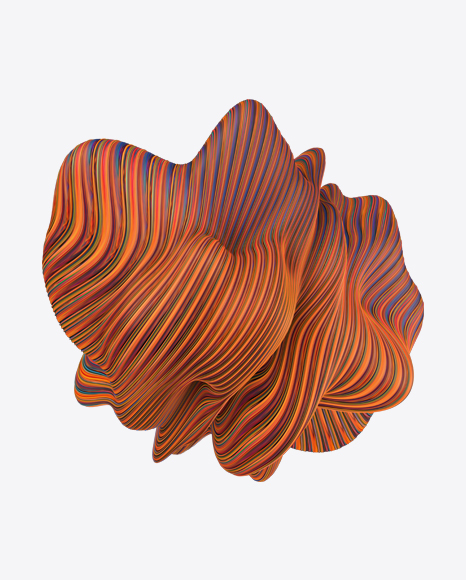 Orange Abstract Object PNG