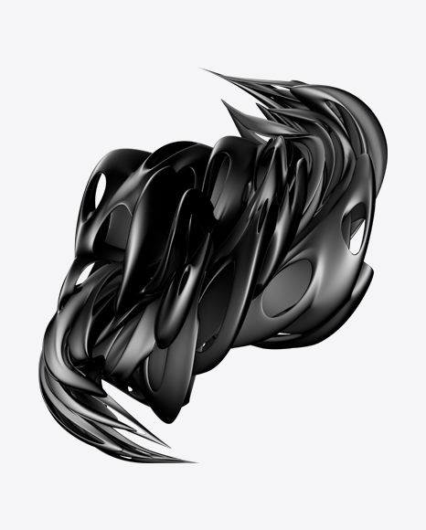 Black Abstract Object PNG