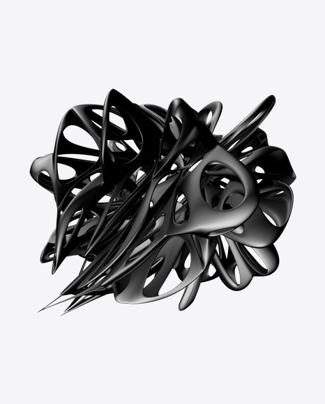 Black Abstract Object PNG