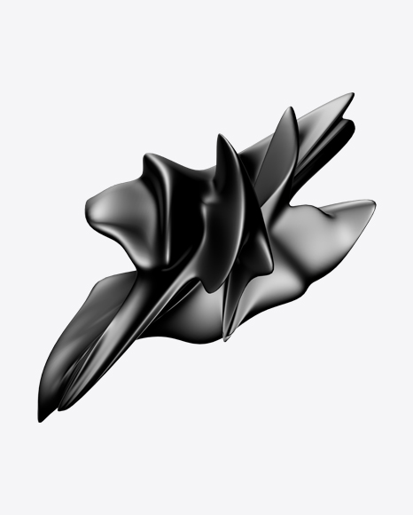 Black Abstract Object PNG