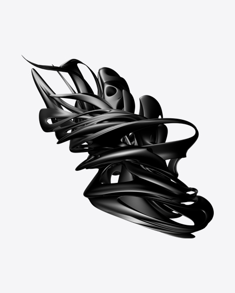 Black Abstract Object PNG