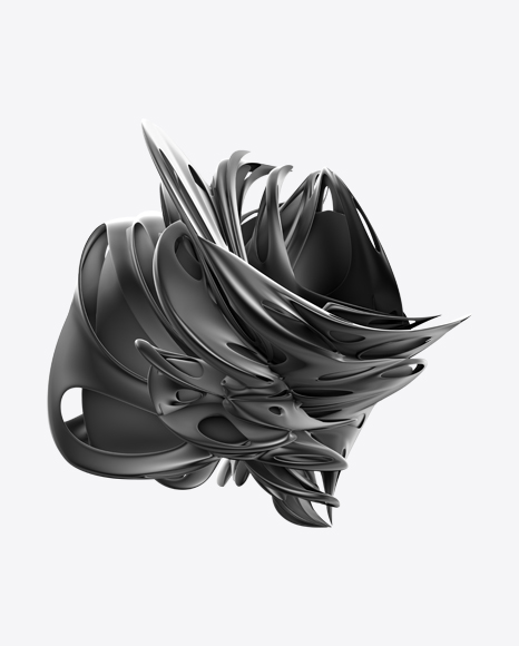 Gray Abstract Object PNG