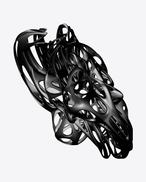 Black Abstract Object PNG