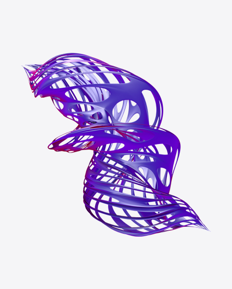Purple-Pink Abstract Object PNG