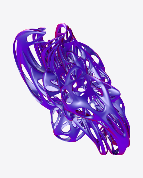 Purple-Pink Abstract Object PNG