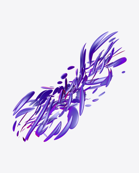 Purple-Pink Abstract Object PNG