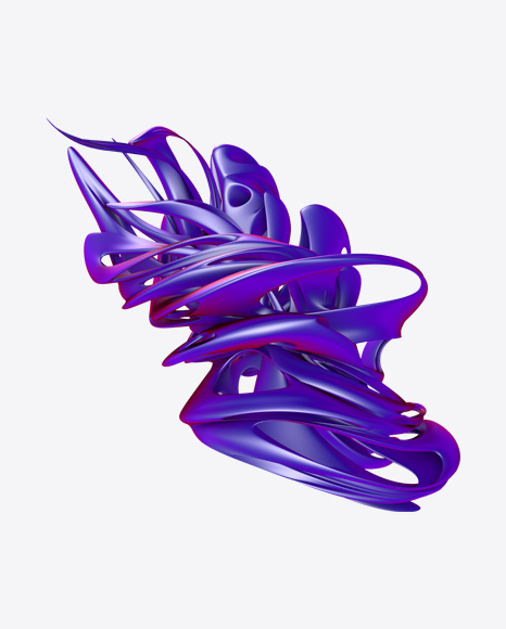 Purple-Pink Abstract Object PNG