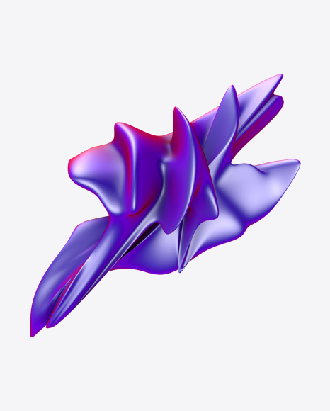 Purple-Pink Abstract Object PNG