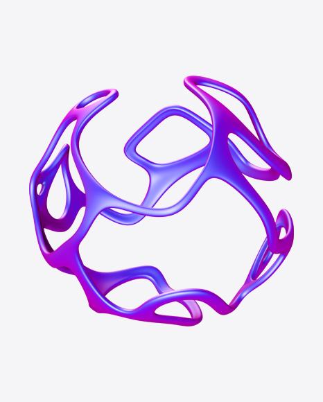 Purple-Pink Abstract Object PNG