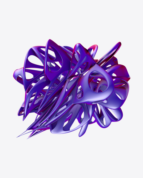 Purple-Pink Abstract Object PNG