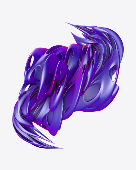 Purple-Pink Abstract Object PNG