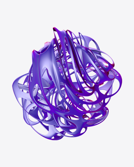 Purple-Pink Abstract Object PNG